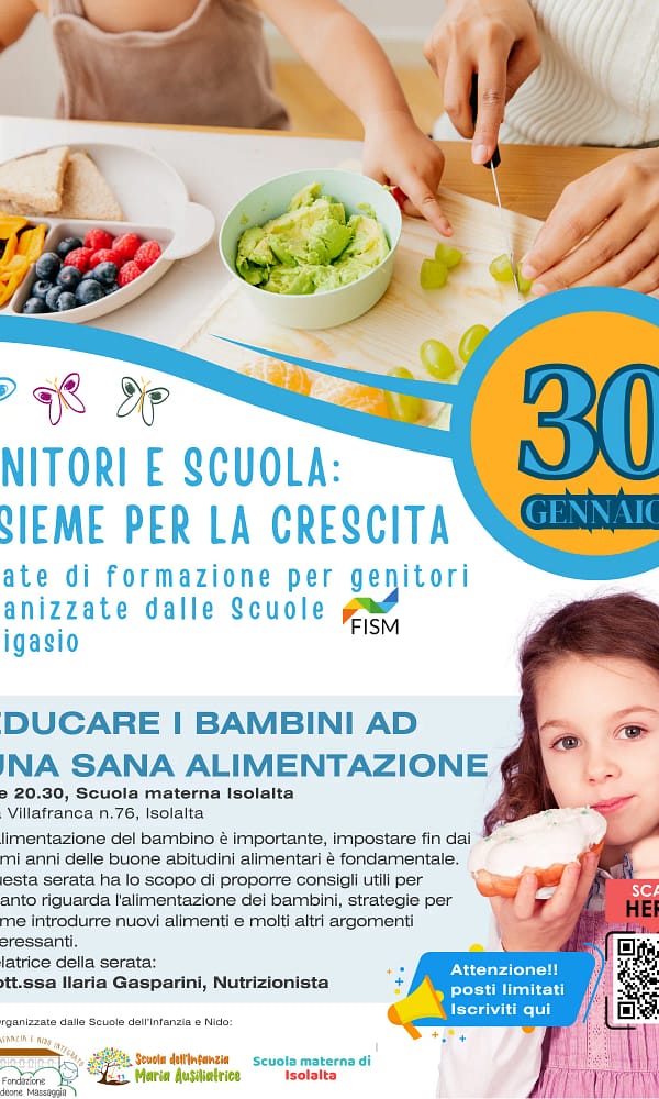 Genitori e Scuola incontro Educare ad una Sana Alimentazione